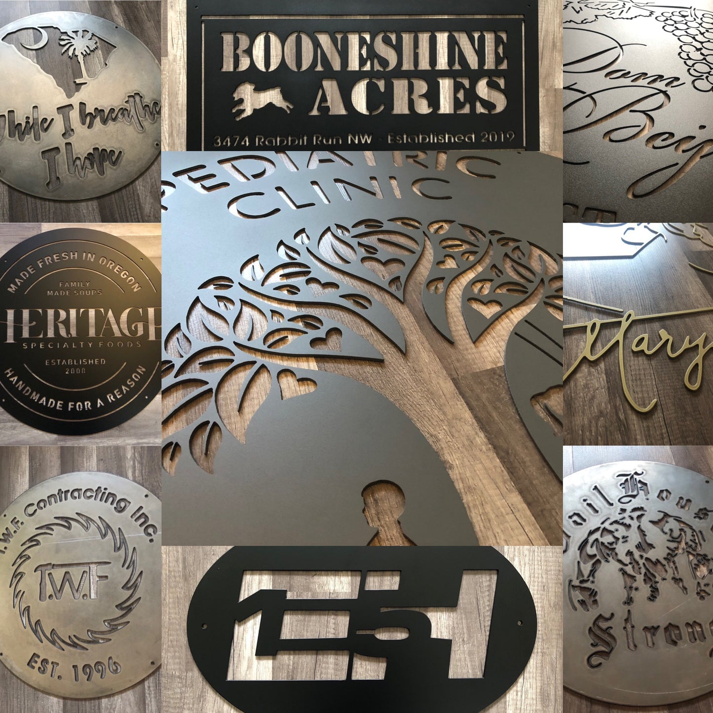 Custom Logo, Brand, Business, Idea - Personalized Steel Sign - Metal Art