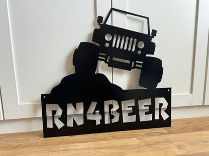 JEEP Inspired - Off Road - Personalized Steel Sign - Metal Art - SQ12-36