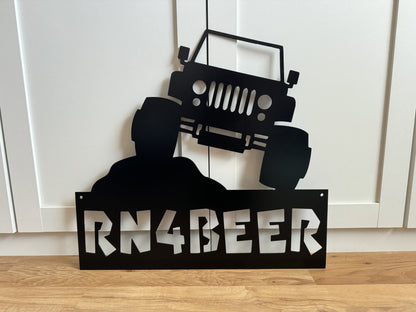 JEEP Inspired - Off Road - Personalized Steel Sign - Metal Art - SQ12-36