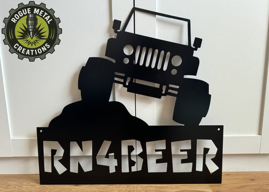 JEEP Inspired - Off Road - Personalized Steel Sign - Metal Art - SQ12-36