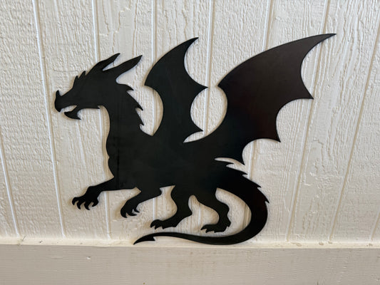 DRAGON - Wall Art - Metal Art - Gift Idea - Yard Art - Decorative Steel Sign