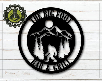 BIGFOOT in Mountains & Trees - SASQUATCH - YETI - Decorative Steel Sign - Wall Art - SQ18-36