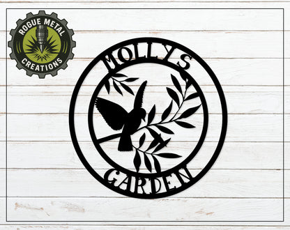 Garden Metal Sign - Bird Branch - Garden Steel Sign - Metal Art - SQ18-36