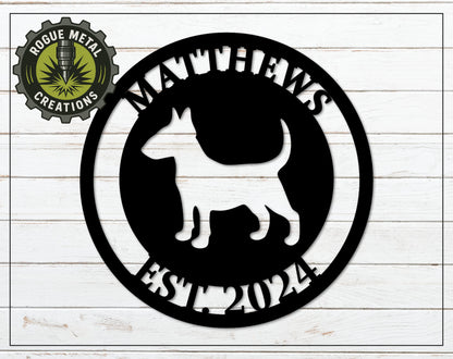 Bull Terrier Sign - Personalized Steel Sign - Metal Art - SQ18-36