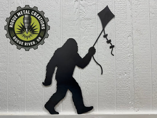 BIGFOOT / SASQUATCH with KITE - Metal Art - Steel Decor