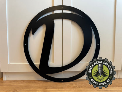 LAST NAME LETTER in Circle - House Monogram - Gate Letter - Steel Sign - Wall Art - SQ12-36