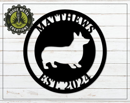 CORGI Dog Breed Sign - Personalized Steel Sign - Metal Art - SQ18-36