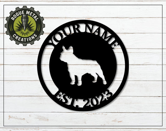 FRENCHIE - French Bulldog Sign - Personalized Steel Sign - Metal Art - SQ18-36