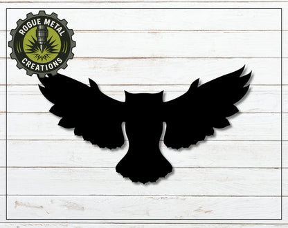 OWL BIRD Metal Art - House, Garden, Gate - Steel Sign - Wall Art - SQ12-36