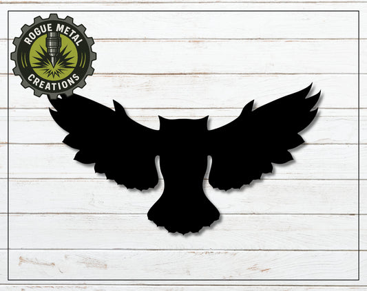 OWL BIRD Metal Art - House, Garden, Gate - Steel Sign - Wall Art - SQ12-36