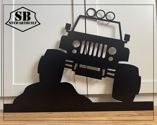 JEEP Inspired - Off Road - Steel Sign - Metal Art - SQ12-36