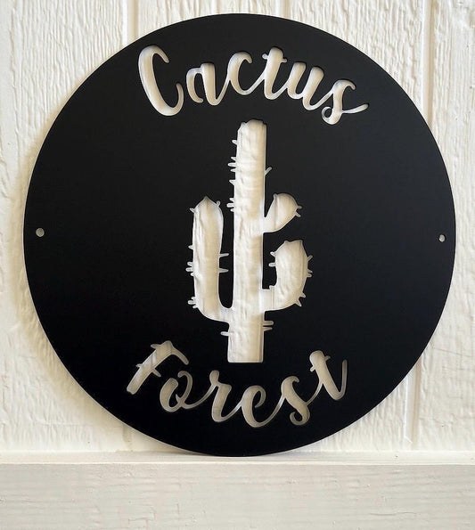 Cactus Sign - Desert - Personalized Steel Sign - Metal Art - SQ100
