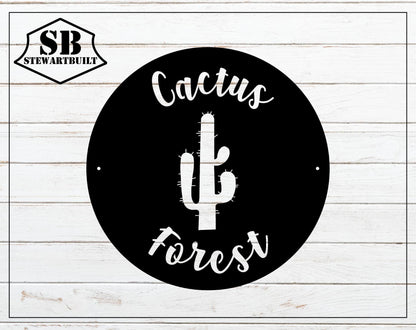 Cactus Sign - Desert - Personalized Steel Sign - Metal Art - SQ100