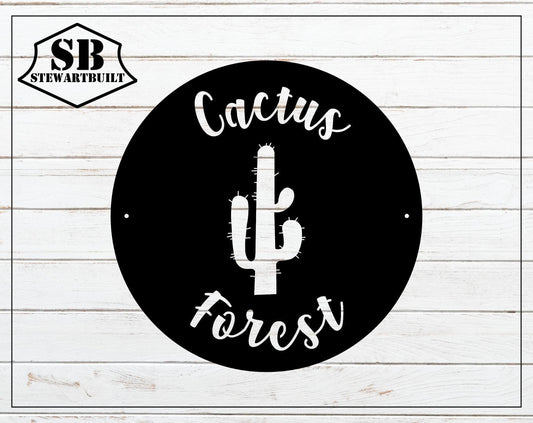 Cactus Sign - Desert - Personalized Steel Sign - Metal Art - SQ100