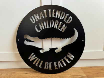 ALLIGATOR Metal Sign - Gator - Croc - Crocodile  - Personalized Steel Sign - Wall Art - SQ16-36