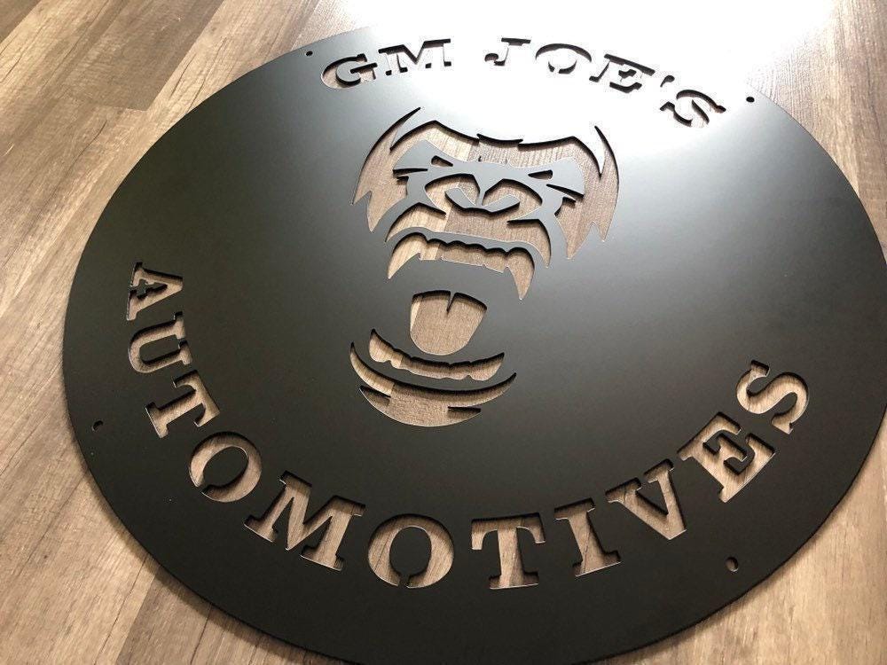 Gorilla Face - Metal Sign - Automotive - Workshop - Gym - Personalized Steel Sign - Metal Art - SQ100
