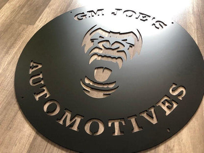 Gorilla Face - Metal Sign - Automotive - Workshop - Gym - Personalized Steel Sign - Metal Art - SQ100