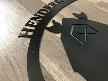 Farm & Ranch Sign - Barn, Pig, Goat, Windmill - Personalized Steel Sign - Metal Art