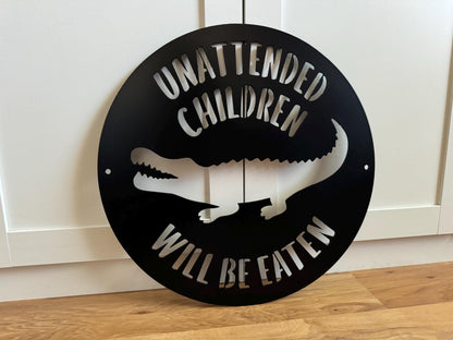ALLIGATOR Metal Sign - Gator - Croc - Crocodile  - Personalized Steel Sign - Wall Art - SQ16-36