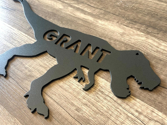 Dinosaur - T Rex - Personalized Steel Sign - Metal Art