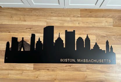BOSTON Massachusetts Skyline - Steel Sign - Metal Art
