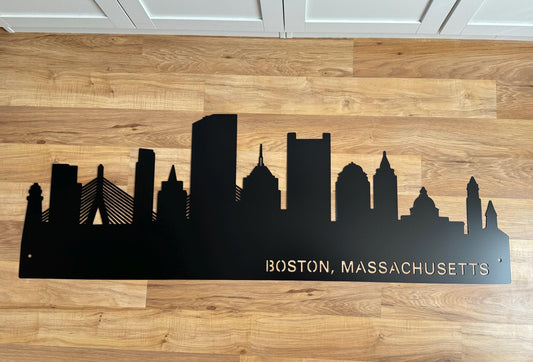 BOSTON Massachusetts Skyline - Steel Sign - Metal Art