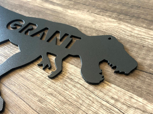 Dinosaur - T Rex - Personalized Steel Sign - Metal Art