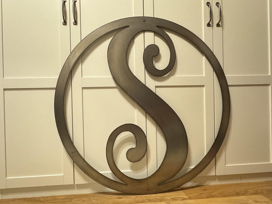 METAL LETTER - House Monogram - Gate Letter  - Steel Sign - Wall Art - SQ12-36