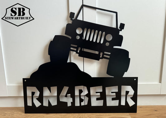JEEP Inspired - Off Road - Personalized Steel Sign - Metal Art - SQ12-36