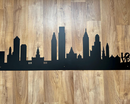 Philadelphia Pennsylvania Skyline - Decorative Steel Sign - Metal Art