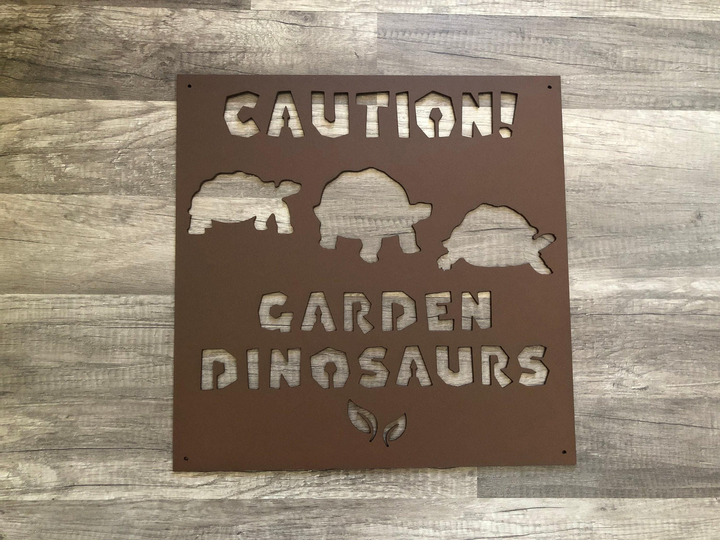 Pet Turtle Sign - Animal Gate Sign - Garden Steel Sign - Metal Art - SQ100