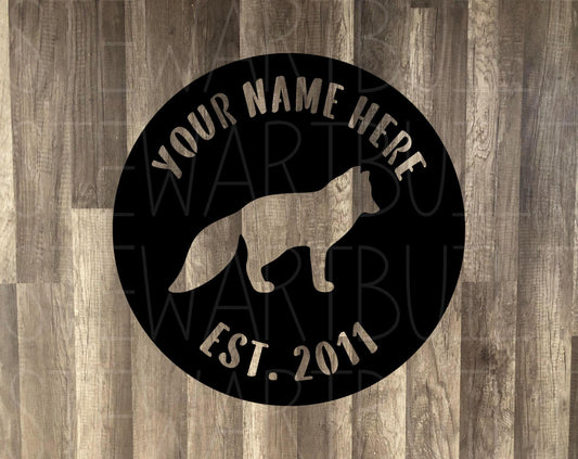 FOX  - Personalized Steel Sign - Metal Art - SQ100