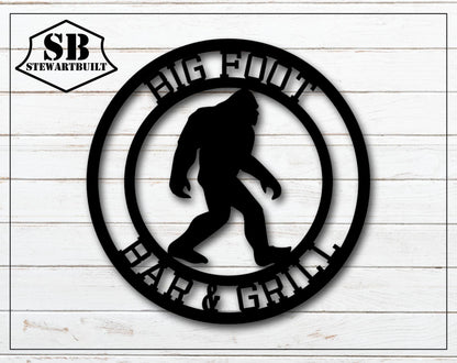 BIGFOOT Metal Cutout - SASQUATCH - YETI - Yard Art - Decorative Steel Sign - Wall Art - SQ100
