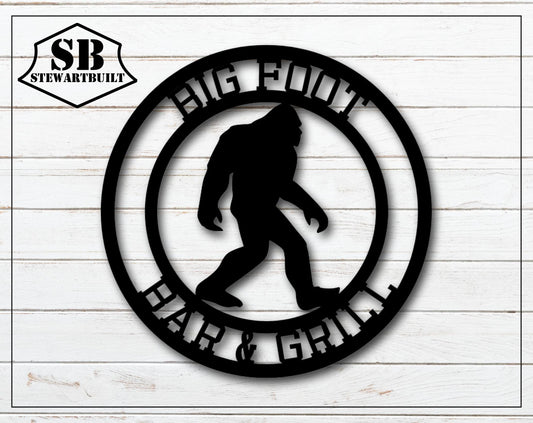 BIGFOOT Metal Cutout - SASQUATCH - YETI - Yard Art - Decorative Steel Sign - Wall Art - SQ100