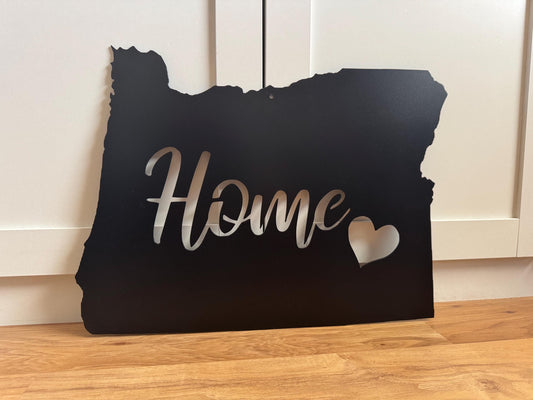 OREGON "HOME" State Sign - Gift Memorabilia Steel Sign - Metal Art - SQ100