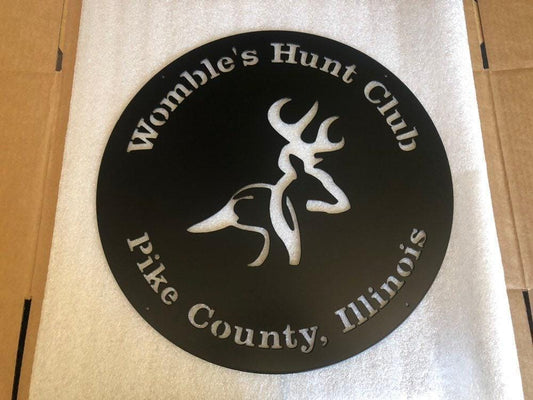 Hunting Sign - Duck - Deer - Personalized Steel Sign - Metal Art - SQ100