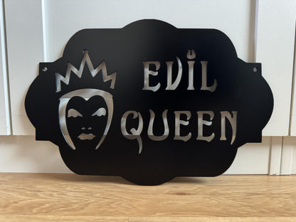 EVIL QUEEN inspired Steel Sign - Kids Movie Metal Art