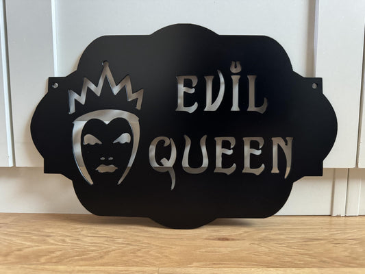 EVIL QUEEN inspired Steel Sign - Kids Movie Metal Art