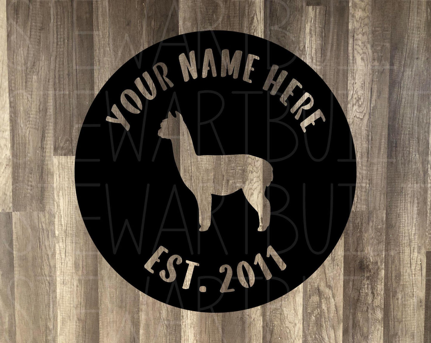 ALPACA Metal Sign - LLAMA Lovers Gift  - Personalized Steel Sign - Wall Art - SQ100