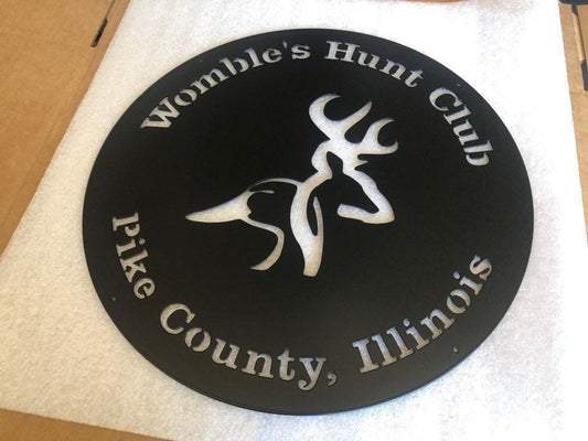 Hunting Sign - Duck - Deer - Personalized Steel Sign - Metal Art - SQ100