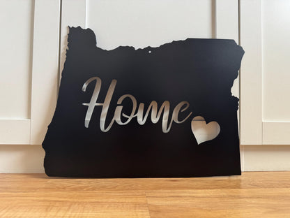 OREGON "HOME" State Sign - Gift Memorabilia Steel Sign - Metal Art - SQ100