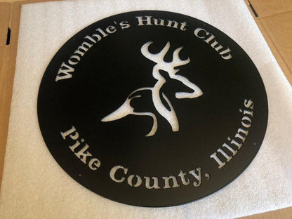 Hunting Sign - Duck - Deer - Personalized Steel Sign - Metal Art - SQ100