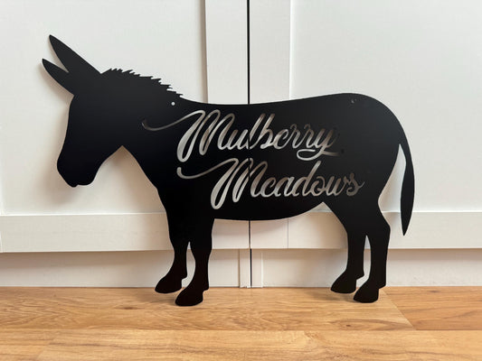 Donkey Barn - Ranch Sign - Farm Sign - Personalized Steel Sign - Metal Art