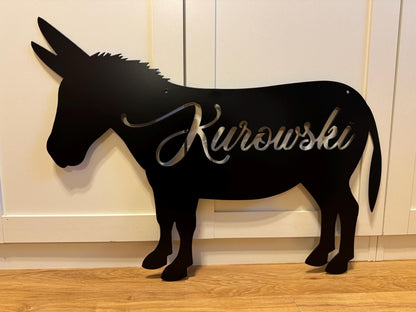 Donkey Barn - Ranch Sign - Farm Sign - Personalized Steel Sign - Metal Art