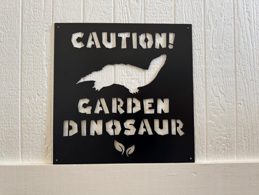 Pet Snapping Turtle Sign - Animal Gate Sign - Garden Steel Sign - Metal Art - SQ100