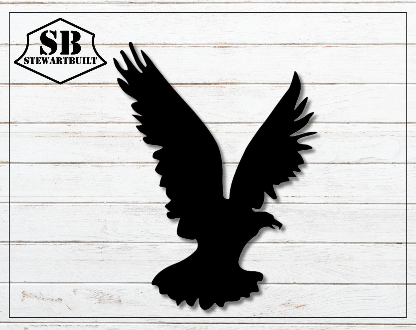 EAGLE BIRD Metal Art - House, Garden, Gate - Steel Sign - Wall Art - SQ100