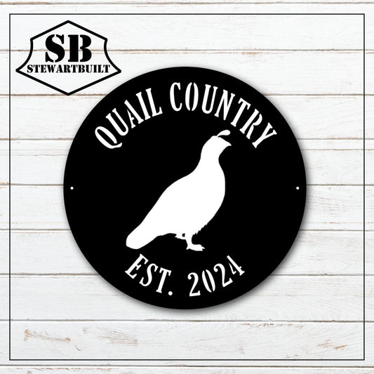 QUAIL Home Sign - Birds Nature Sign - Personalized Steel Sign - Metal Art - SQ100