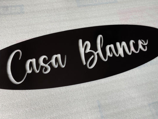 Oval Home Plaque - Personalized Steel Sign - Metal Art