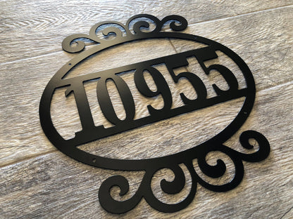 Address Street Numbers Sign - Personalized Steel Sign - Metal Art - SQ100