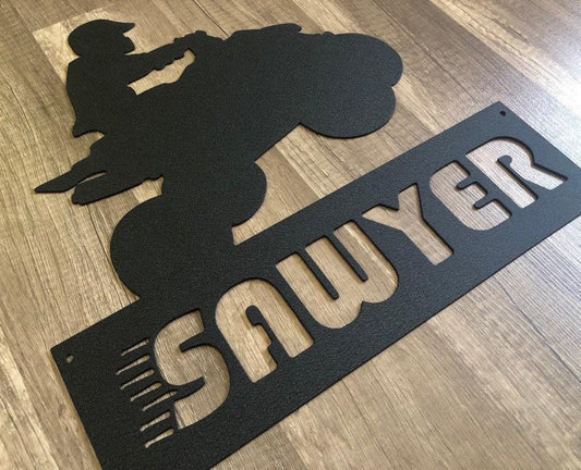 Quad - 4 Wheeler Motorcycle - Personalized Steel Sign - Metal Art - SQ12-36